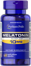Cargar imagen en el visor de la galería, Melatonina para adultos, 10 mg, duermes mas y mejor, 100% natural, en cápsulas, Varios tamaños disponibles Puritan’s