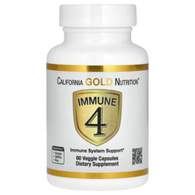 Cargar imagen en el visor de la galería, Immune 4, California Gold Nutrition, apoya tu sistema inmune, aumenta tus defensas, contiene vitaminas C, D3, Zinc, y Selenio. Tamaños Disponibles: De 180 y de 60 cápsulas