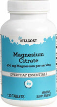 Cargar imagen en el visor de la galería, Citrato de magnesio, Vitacost, 400 mg, 120 Tabletas, (PAQUETE DE DOS)