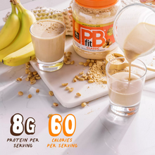 Cargar imagen en el visor de la galería, Mantequilla de maní en polvo PBfit de 850 gramos (1 libra y 14 onzas), pasta de maní en polvo hecha con maní tostado prensado real, 8 gramos de proteína, sin gluten, 60 calorías