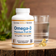 Cargar imagen en el visor de la galería, Omega 3 Premium, California Gold Nutrition, 100 softgels (cápsulas blandas)