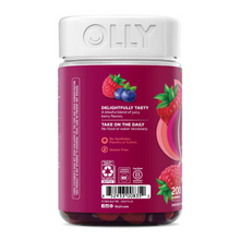Cargar imagen en el visor de la galería, Multivitamínico para Mujeres OLLY Women's Multi con Biotina 150 mcg, 200 Gomitas, Sabor Frutos del Bosque | Vitaminas A, C, D, E, Complejo B y Ácido Fólico para la Salud Femenina