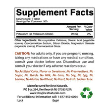 Cargar imagen en el visor de la galería, Citrato de Potasio, 99 mg, Best Naturals, 500 tabletas