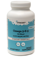 Cargar imagen en el visor de la galería, Triple Omega 3-6-9, 2000 mg por servicio. Vitacosto. 180 cápsulas