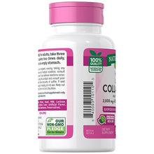 Cargar imagen en el visor de la galería, Colageno con vitamina C, 3000 mcg, 90 tabletas, hidrolizado, colágenos tipo 1 y 3. Para la salud de pelo, piel, uñas y articulaciones Nature's truth