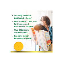 Cargar imagen en el visor de la galería, Nature's Bounty Immune 24 horas Vitamina C, D3 y Zinc para el apoyo inmunológico, 50 cápsulas blandas de 1000 mg