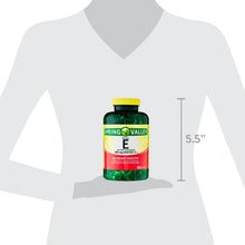 Cargar imagen en el visor de la galería, Vitamina E, 180 mg (400 IU) antioxidante, defensas, piel y corazón. Spring Valley. 500 cápsulas