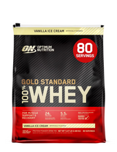 Cargar imagen en el visor de la galería, Proteína 100% WHEY, Gold Standard, Vainilla, 5.47 libras, 80 servicios