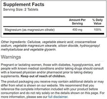 Cargar imagen en el visor de la galería, Citrato de magnesio, Vitacost, 400 mg, 240 tabletas