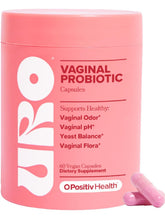 Cargar imagen en el visor de la galería, URO Vaginal Probiotics para la salud vaginal de las mujeres, equilibrio del pH, mezcla de prebióticos y probióticos Lactobacillus, promueve el olor y flora vaginal saludable, 60 cápsulas