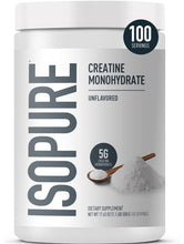 Cargar imagen en el visor de la galería, Isopure 100% Pura Creatina Monohidrato en Polvo, Sin Azúcar, Sin Sabor, 5g de Creatina Monohidrato Por Porción, 1.1 Libras, 100 servicios