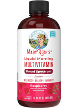 Cargar imagen en el visor de la galería, MaryRuth's Multivitamínico para mujeres, hombres y niños | Multivitamínico líquido matutino | Vitaminas A, C, D, E, B6, B12, Biotina y Zinc | Belleza | Vegano | Sin OGM | Sin gluten | 15.22 onzas (450 ml)