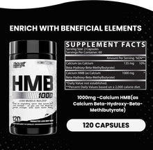 Cargar imagen en el visor de la galería, HMB 1000, Nutrex, Apoya la recuperación muscular, reducir el daño muscular esquelético, aumento de la fuerza, previene la pérdida muscular | 120 cápsulas