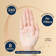 Cargar imagen en el visor de la galería, Glicinato de magnesio, 500 mg, 100 % quelado y purificado, probado por terceros, sin OGM y sin gluten, 240 cápsulas