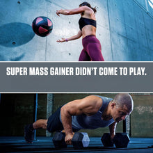 Cargar imagen en el visor de la galería, Dymatize Super Mass Gainer Proteína en polvo, Vainilla gourmet, 52g de proteína, 1g de creatina, 1280 calorías, 10.7g de BCAA, 245g de carbohidratos, contiene proteína de suero, aislado y caseína, 12 libras