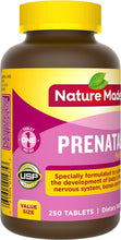 Cargar imagen en el visor de la galería, Prenatales, multivitamínico con ácido fólico, Nature Made, 250 tabletas