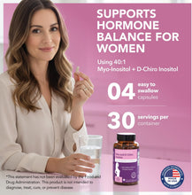 Cargar imagen en el visor de la galería, Myo-inositol y D-quiro inositol para mujeres, Intimate Rose, equilibrio hormonal y apoyo ovárico para mujeres, proporción ideal de 40:1, vitamina D3 + Ashwagandha, 120 cápsulas