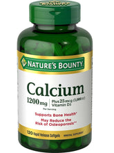 Cargar imagen en el visor de la galería, Calcio con vitamina D3. Cuida tus huesos, reduce el riesgo de osteoporosis. 120 cápsulas blandas.