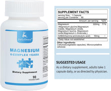 Cargar imagen en el visor de la galería, Complejo de Magnesio (Magnesium Complex), JulyDeer, 6 tipos de magnesio + GABA, Glicinato, Malato, Citrato, Taurine, L-treonato, y Óxido de magnesio, 90 cápsulas