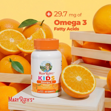 Cargar imagen en el visor de la galería, Gomitas de Omega 3 de MARYRUTH'S para niños, veganas, sin sabor a pescado, suministro para 2 meses, 60 gomitas