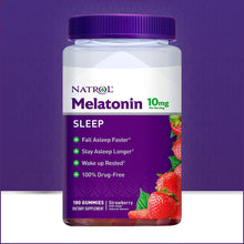 Cargar imagen en el visor de la galería, Melatonina 10 mg, en gomitas para adultos: mejora e incrementa tus horas de sueño, natural, sin drogas, no crea dependencia. Varios tamaños disponibles. Natrol
