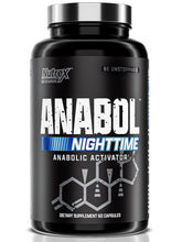 Cargar imagen en el visor de la galería, Anabol PM Nighttime, para el desarrollo muscular nocturno y ayuda para dormir | Suplemento anabólico para el desarrollo muscular, ingredient clínicamente investigados, Recuperación y fortalecimiento muscular post-entrenamiento, 60 cápsulas