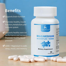 Cargar imagen en el visor de la galería, Complejo de Magnesio (Magnesium Complex), JulyDeer, 6 tipos de magnesio + GABA, Glicinato, Malato, Citrato, Taurine, L-treonato, y Óxido de magnesio, 90 cápsulas