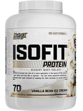 Cargar imagen en el visor de la galería, Proteína en polvo ISOFIT, con EAA y BCAA, 5 libras, sabor vainilla,