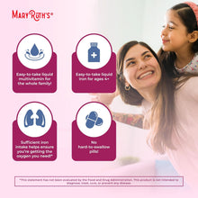 Cargar imagen en el visor de la galería, Hierro líquido MaryRuth’s | Para mujeres, hombres y niños | Formación de glóbulos rojos | Transporte de oxígeno | Metabolismo energético | A partir de los 4 años | Sin azúcar | Vegano | Sin OGM | Sin gluten | 15,22 onzas