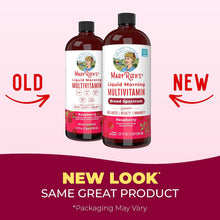 Cargar imagen en el visor de la galería, MaryRuth's Multivitamínico para mujeres, hombres y niños | Multivitamínico líquido matutino | Vitaminas A, C, D, E, B6, B12, Biotina y Zinc | Belleza | Vegano | Sin OGM | Sin gluten | 32 onzas (946 ml)