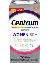 Cargar imagen en el visor de la galería, Centrum silver mujer mayor de 50 años, Multivitaminico 65 tabletas