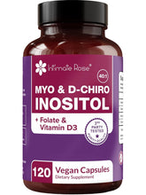 Cargar imagen en el visor de la galería, Intimate Rose Suplemento de myo-inositol y D-Chiro inositol con folato y vitamina D - Apoya el equilibrio hormonal, los ciclos regulares y la salud ovárica - 120 Cápsulas
