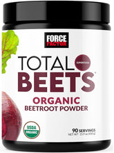 Cargar imagen en el visor de la galería, Remolacha en polvo, Superalimento orgánico para aumentar la nutrición diaria, orgánico USDA, vegano, sin gluten y sin OGM, sin sabor, Force Factor, 90 servicios