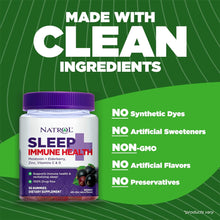 Cargar imagen en el visor de la galería, Melatonina Sleep + Immune Adulto, Natrol, mejora el sueño y aumenta tus defensas, 50 gomitas