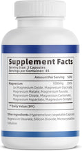 Cargar imagen en el visor de la galería, Complejo de magnesio (Magnesium Complex) de 1000 mg para mujeres y hombres, 8 elementos elementales con glicinato de magnesio, citrato, malato, taurato, óxido, carbonato, aspartato, orotato para huesos, músculo, 90 cápsulas
