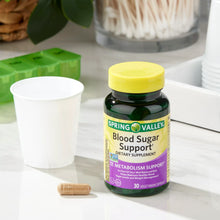 Cargar imagen en el visor de la galería, Blood Sugar Support: Mantiene los niveles de azúcar en sangre en rangos normales. Spring Valley. 30 cápsulas