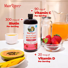 Cargar imagen en el visor de la galería, MaryRuth's Multivitamínico para mujeres, hombres y niños | Multivitamínico líquido matutino | Vitaminas A, C, D, E, B6, B12, Biotina y Zinc | Belleza | Vegano | Sin OGM | Sin gluten | 32 onzas (946 ml)