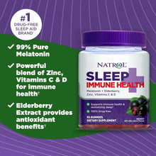 Cargar imagen en el visor de la galería, Melatonina Sleep + Immune Adulto, Natrol, mejora el sueño y aumenta tus defensas, 50 gomitas