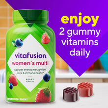 Cargar imagen en el visor de la galería, Multivitamínico mujer gomitas, Vitafusion, 120 gomitas