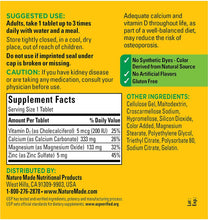 Cargar imagen en el visor de la galería, Calcio + Magnesio + Zinc + Vitamina D3: Reduce riesgo de enfermedades en los huesos y los fortalece. Nature Made. 300 tabletas.