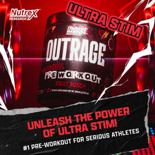 Cargar imagen en el visor de la galería, Pre-Workout: Energía, Enfoque y Potencia, Nutrex Outrage, energía explosiva y un enfoque intenso, Amplifica la fuerza, la resistencia y el rendimiento, Soporte termogénico, fortaleza mental, 30 servicios