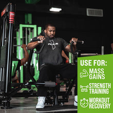 Cargar imagen en el visor de la galería, Proteina MASS GAINER, Rule 1, Fórmula hipercalórica para el aumento de peso con más de 1,220 calorías, más de 250 g de mezcla de carbohidratos complejos y 40 g de proteína 100% de suero por porción, 11 libras