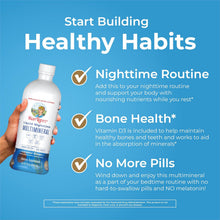 Cargar imagen en el visor de la galería, MaryRuth's Multimineral líquido para la noche| Sin melatonina | Para la rutina de descanso | Citrato de magnesio | Calcio | Zinc | Vitamina D3 | Sabor coco | Vegano | Sin azúcar | Sin gluten | 15.22 onzas (450 ml)