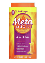 Cargar imagen en el visor de la galería, Metamucil Fiber, fibra de psyllium 4 en 1, bebida con sabor suave a naranja, 130 porciones. Alivia y controla: Estreñimiento, Colesterol, Azucar, Apetito. DISPONIBLE CON Y SIN AZUCAR.