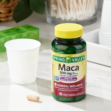 Cargar imagen en el visor de la galería, Maca, 500 mg, Spring Valley, fertilidad, sexualidad, para hombres y mujeres. 90 cápsulas