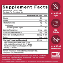 Cargar imagen en el visor de la galería, Remolacha Masticable Total Beets Force Factor – Sabor Açaí Berry, 90 Unidades | Apoyo a la Circulación y Salud Cardiovascular