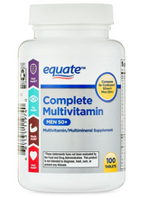 Cargar imagen en el visor de la galería, Multivitaminico para hombres mayores de 50 años, Equate, 100 tabletas