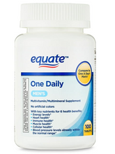 Cargar imagen en el visor de la galería, Multivitamínico para hombres, Equate, 100 tabletas