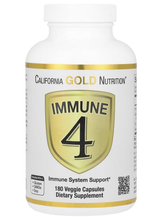 Cargar imagen en el visor de la galería, Immune 4, California Gold Nutrition, apoya tu sistema inmune, aumenta tus defensas, contiene vitaminas C, D3, Zinc, y Selenio. Tamaños Disponibles: De 180 y de 60 cápsulas