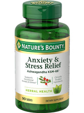 Cargar imagen en el visor de la galería, ASHWAGANDHA KSM-66 (Anxiety & Stress Relief) Anti estrés y promueve la relajación, Nature’s Bounty, 90 tabletas